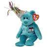 TY Beanie Baby - DECEMBER the Teddy Birthday Bear (w/ hat) (9 inch) (Mint)