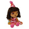 TY Beanie Baby - DORA the Explorer (Happy Birthday Version) (9 inch) (Mint)