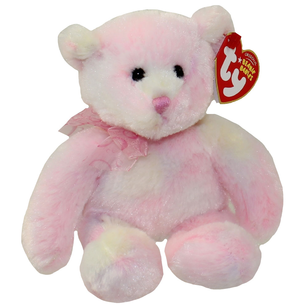 TY Beanie Baby - FAUNA the Pink Ty-dyed Bear (7.5 inch) (Mint ...