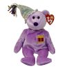 TY Beanie Baby - FEBRUARY the Teddy Birthday Bear (w/ hat) (9.5 inch) (Mint)