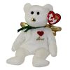 TY Beanie Baby - GIFT the Bear (White Version) (8 inch) (Mint)