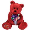 TY Beanie Baby - HAPPY BIRTHDAY the Bear ( Red - w/ Present ) (7 inch) (Mint)