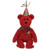 TY Beanie Baby - HAPPY BIRTHDAY the Bear (2007 Red Version) (9 inch) (Mint)