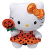 TY Beanie Baby - HELLO KITTY (Halloween Pumpkin Lollipop - 6 inch) (Mint)