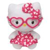 TY Beanie Baby - HELLO KITTY (Pink Heart Glasses & dress - 6 inch) (Mint)