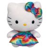 TY Beanie Baby - HELLO KITTY (Rainbow Tie Dye) (8 inch) (Mint)