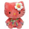 TY Beanie Baby - HELLO KITTY with Flower (Rose - 6 inch) (Mint)