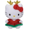 TY Beanie Baby - HELLO KITTY (Christmas Dress with Gold Antlers - 6 inch) (Mint)