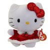 TY Beanie Baby - HELLO KITTY (Christmas Dress - 6 inch) (Mint)