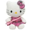 TY Beanie Baby - HELLO KITTY (Pink Tartan Plaid with Bag) (6.5 inch) (Mint)