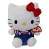 TY Beanie Baby - HELLO KITTY ( BLUE OVERALLS ) (5.5 inch) (Mint)