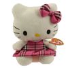 TY Beanie Baby - HELLO KITTY ( PINK TARTAN PLAID - US Version) (5.5 inch) (Mint)