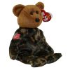 TY Beanie Baby - HERO the USO Military Bear (w/ US Flag on Arm) (8.5 inch) (Mint)