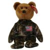 TY Beanie Baby - HERO the USO Military Bear (w/ US Flag on Chest) (8.5 inch) (Mint)