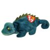 TY Beanie Baby - IGGY the Iguana (dark fabric w/ spikes) (9.5 inch) (Mint)