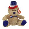 TY Beanie Baby - INDEPENDENCE the Bear (Blue Version) (8 inch) (Mint)