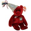 TY Beanie Baby - JULY the Teddy Birthday Bear (w/ hat) (9.5 inch) (Mint)