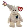 TY Beanie Baby - JUNE the Teddy Birthday Bear (w/ hat) (9.5 inch) (Mint)