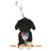 TY Beanie Baby - BO the Portuguese Water Dog ( Plastic Key Clip - White Clip ) (3.5 inch) (Mint)