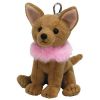 TY Beanie Baby - DIVALECTABLE the Chihuahua Dog ( Metal Key Clip ) (3.5 inch) (Mint)