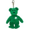 TY Beanie Baby - ERIN the Irish Bear ( Metal Key Clip ) (5.5 inch) (Mint)
