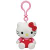 TY Beanie Baby - HELLO KITTY (RED OVERALLS) ( Plastic Key Clip ) (3 inch) (Mint)