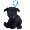 TY Beanie Baby - LUKE the Black Lab ( Plastic Key Clip ) (4 inch) (Mint)