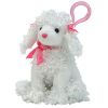 TY Beanie Baby - POOCHIE POO the Poodle Dog ( Plastic Key Clip ) (4.5 inch) (Mint)