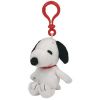 TY Beanie Baby - SNOOPY the Dog ( Peanuts - Plastic Key Clip ) (4.5 inch) (Mint)