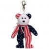 TY Beanie Baby - SPANGLE the Bear ( Metal Key Clip ) (5.5 inch) (Mint)