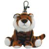 TY Beanie Baby - STRIPEY the Tiger ( Metal Key Clip ) (4 inch) (Mint)