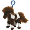 TY Beanie Baby - THUNDERBOLT the Horse ( Plastic Key Clip ) (Mint)