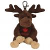 TY Beanie Baby - VILLAGER the Moose ( Metal Key Clip - Canada Exclusive ) (5 inch) (Mint)