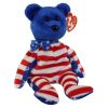 TY Beanie Baby - LIBERTY the Bear (Blue Head Version) (8.5 inch) (Mint)