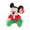 TY Beanie Baby - Disney - MICKEY MOUSE (Holiday Outfit) (7 inch) (Mint)