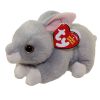 TY Beanie Baby - NIBBLER the Grey Bunny (6 inch) (Mint)