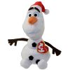 TY Beanie Baby - OLAF the Snowman with SANTA HAT (Disney Frozen) (6.5 inch) (Mint)