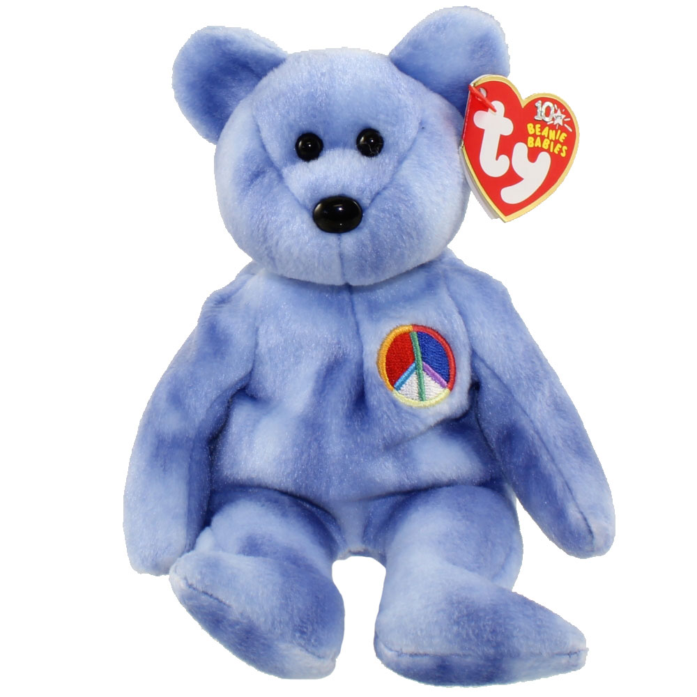 peace bear beanie buddy