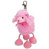 TY Pinkys - PINKY POO the Pink Poodle ( Metal Key Clip ) (4 inch) (Mint)