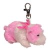 TY Pinkys - ROSA the Pink & White Guinea Pig ( Metal Key Clip ) (4 inch) (Mint)