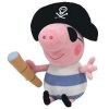 TY Beanie Baby - PIRATE GEORGE PIG the Pig (7 inch) (Mint)