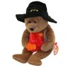 TY Beanie Baby - PLYMOUTH the Bear (9.5 inch) (Mint)