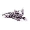 TY Beanie Baby - PRANCE the Gray Tabby Cat (8 inch) (Mint)