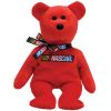 TY Beanie Baby - RACER the Nascar Bear ( Red Version ) (8.5 inch) (Mint)