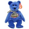 TY Beanie Baby - RACING GOLD the Nascar Bear ( Blue Version ) (8.5 inch) (Mint)