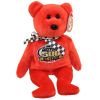 TY Beanie Baby - RACING GOLD the Nascar Bear ( Red Version ) (8.5 inch) (Mint)