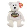 TY Beanie Baby - RACING GOLD the Nascar Bear ( White Version ) (8.5 inch) (Mint)