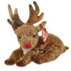 TY Beanie Baby - ROXIE the Reindeer (Red Nose) (7.5 inch) (Mint)