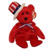 TY Beanie Baby - SAM the Bear (Red Version) (9 inch) (Mint)