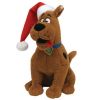 TY Beanie Baby - SCOOBY-DOO the Dog ( Christmas - Santa Hat ) (7 inch)  (Mint)